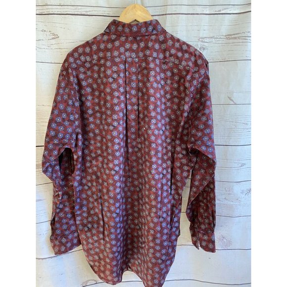 Vintage Ralph Lauren Chaps L Paisley Print Shirt Long Sleeve Button-Up Shirt - Picture 3 of 8